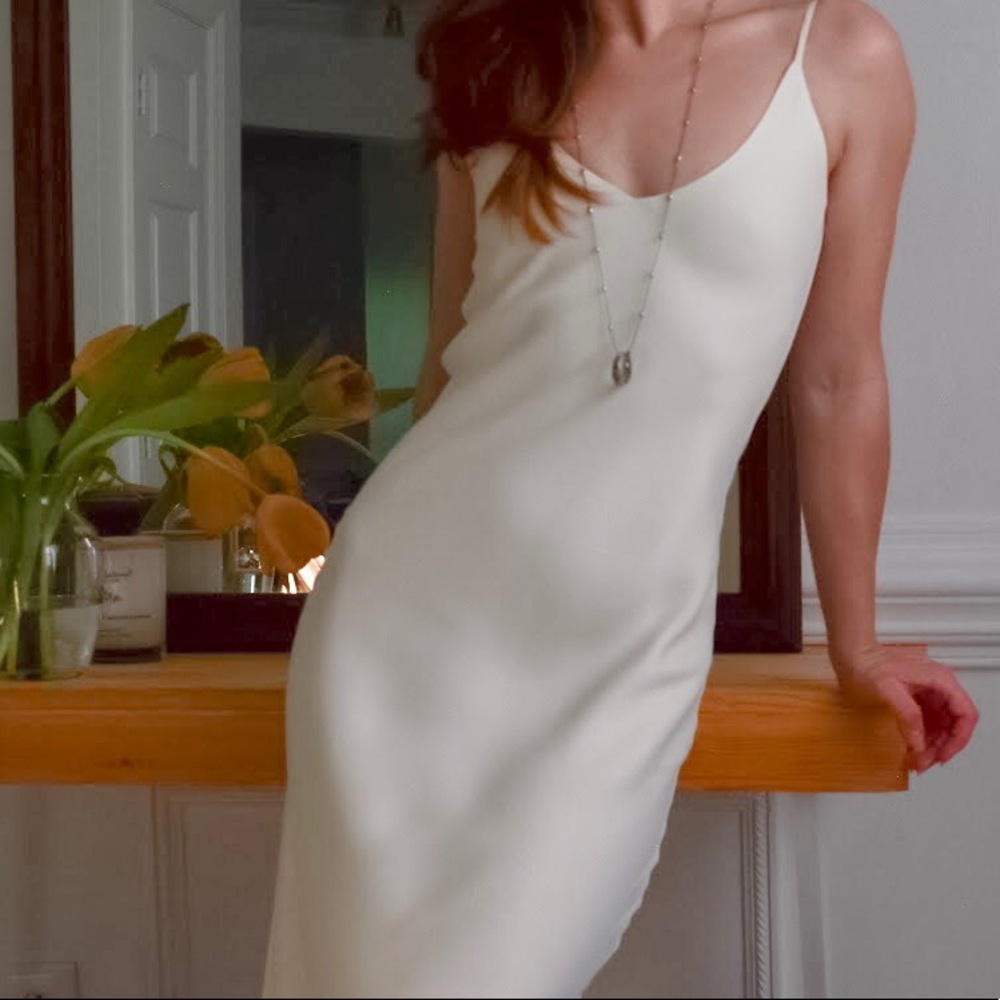 White naked dress / capsule wardrobe piece